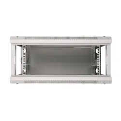 SZAFA TELEINFORMATYCZNA RACK WISZĄCA  4U 19" 600X450 SZARY DRZWI SZKLANE