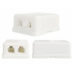 GNIAZDO NT TELEFONICZNE PODWÓJNE 2X4 PIN