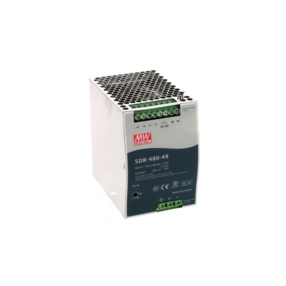 SDR ZASILACZ NA SZYNĘ DIN 480W 10.0A 88-264V AC - 124-370V DC / 48V DC