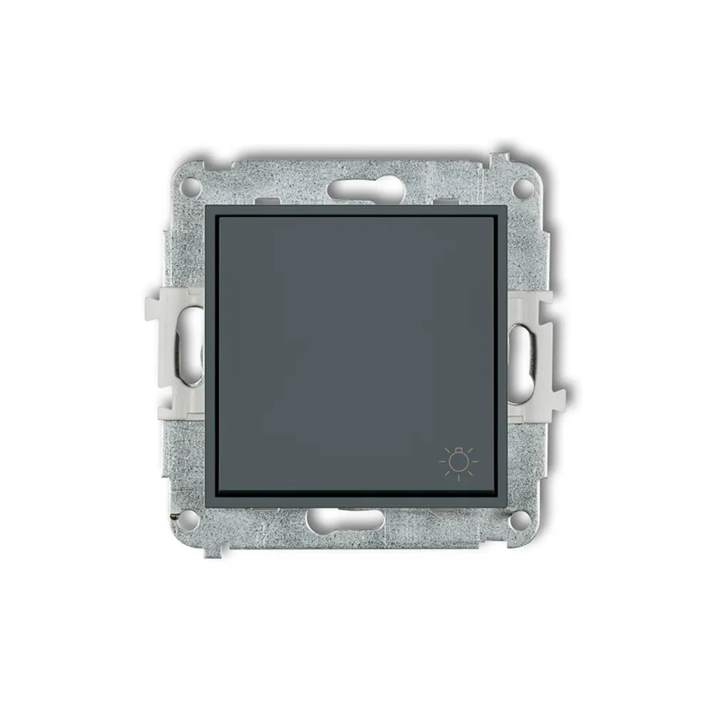 MINI MODUŁ GRAFIT MAT ŁĄCZNIK "ŚWIATŁO" 1X 1Z ZACISKI ŚRUBOWE 10AX 250V