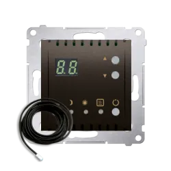 SIMON 54 MODUŁ BRĄZ MAT REGULATOR TEMPERATURY CYFROWY Z WYŚWIETLACZEM Z ZEWNĘTRZNYM CZUJNIKIEM