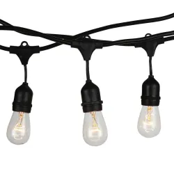 VT-713 CZARANY GIRLANDA OGRODOWA 15X E27/ 40W 15M + GNIAZDO IP54 TWORZYWO
