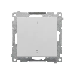 SIMON 55 MODUŁ ALUMINIUM MAT ŁĄCZNIK 2-BIEGUNOWY ZACISKI SPRĘŻYNOWE 10AX 250V