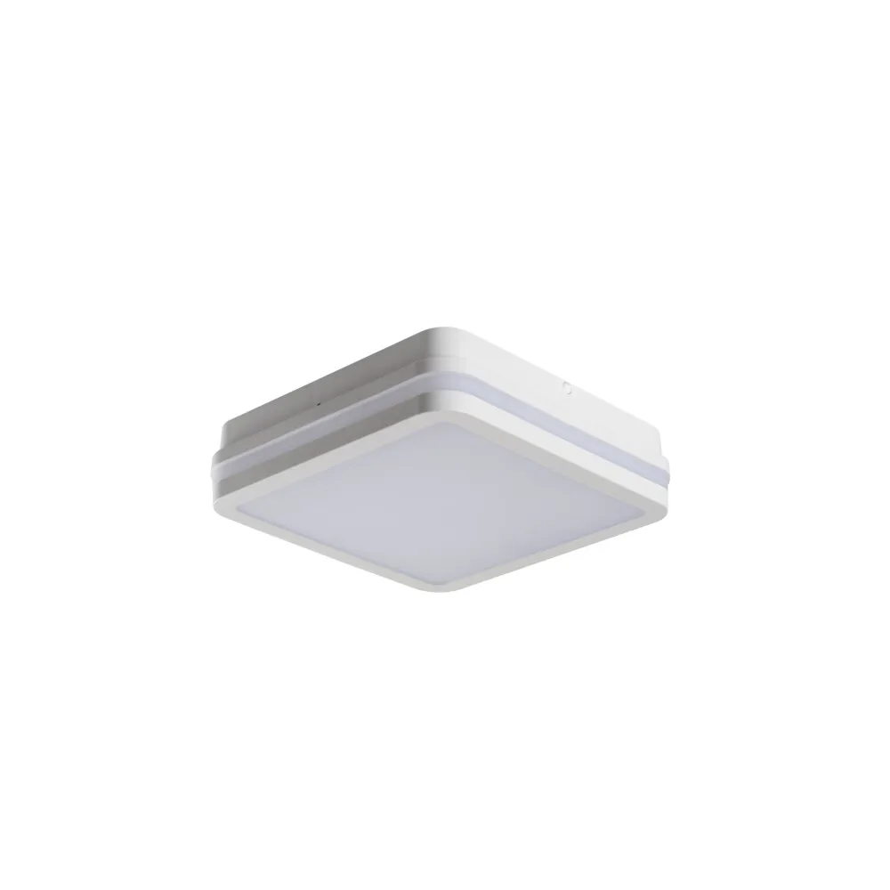 BENO BIAŁY OPRAWA PLAFON KWADRAT LED 18W NW 4000K 1550LM 220X220 IP54 110ST TWORZYWO