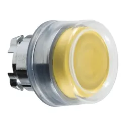 Schneider Electric Harmony XB4 Główka przycisku okapturzonego wystającego z samoczynnym powrotem żółta metalowa, ZB4BP5
