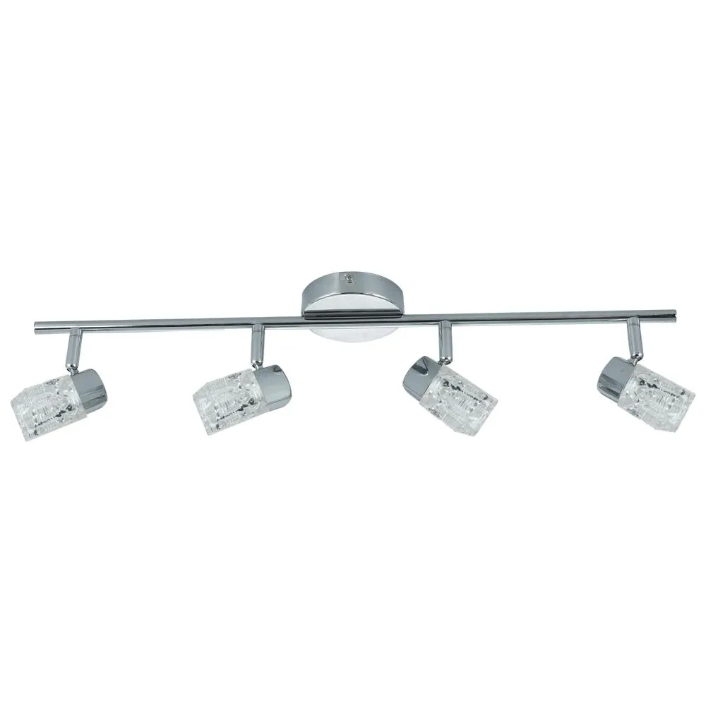 SZAFIR CHROM OPRAWA SUFITOWA SPOT NT 4X G9/ 40W IP20 METAL/ SZKŁO