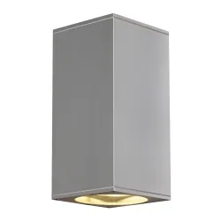 BIG THEO SZARY OPRAWA ŚCIENNA KINKIET NT 1X GU10/ 75W IP44 ALUMINIUM/ SZKŁO