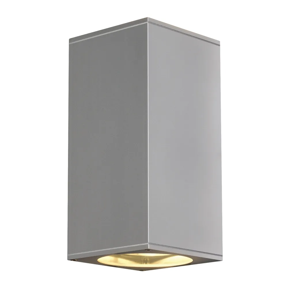 BIG THEO SZARY OPRAWA ŚCIENNA KINKIET NT 1X GU10/ 75W IP44 ALUMINIUM/ SZKŁO
