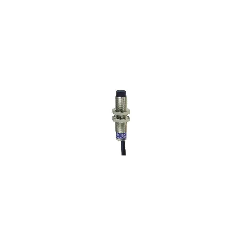 Schneider Electric OsiSense XS Czujnik indukcyjny M12 z wyjściem PNP 1NO, 12/48V DC, kabel 2m, XS612B4PAL2