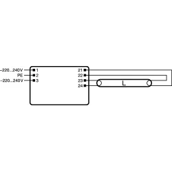 QT-FIT8 STATECZNIK ELEKTRONICZNY 1X 36W 230-240 XS20 (1X36 TLD)