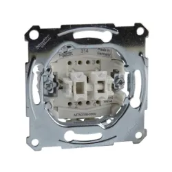 Schneider Electric Merten, mechanizm przycisku podwójnego, zacisk bezśrubowy, 250V AC 10A, MTN3155-0000