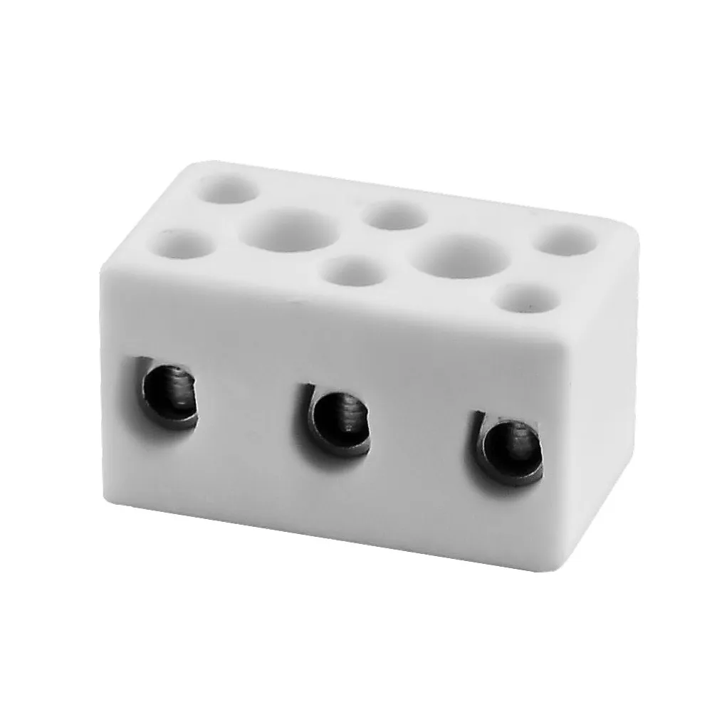 CPO-15A-3P ZŁĄCZKA GWINTOWA PORCELANOWA,  10MM2, 3 TORY BIAŁY