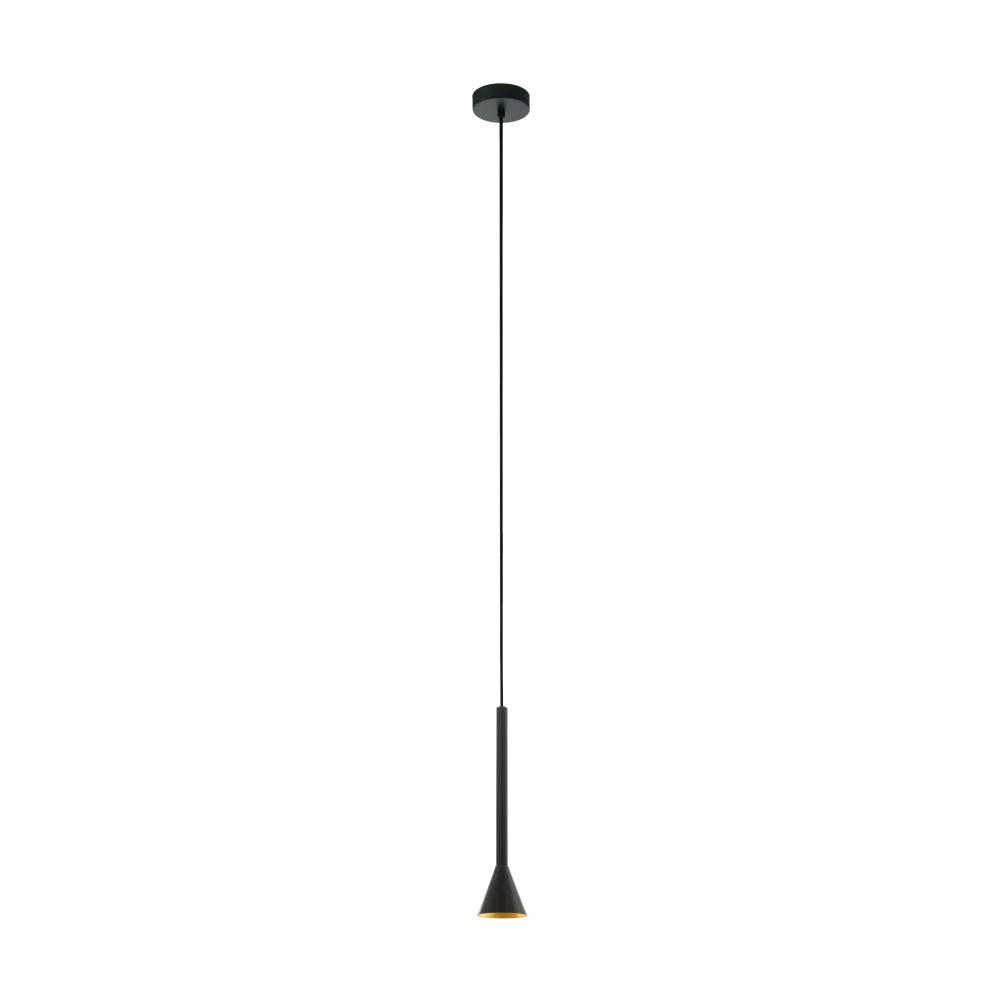 CORTADERAS CZARNY/ ZŁOTY OPRAWA WISZĄCA 1X GU10/ 4.8W IP20 STAL