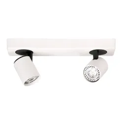 ELVIRA BIAŁY PIASKOWANY/ CZARNY PIASKOWANY OPRAWA SUFITOWA SPOT NT 2X GU10/ 25W IP20 ALUMINIUM