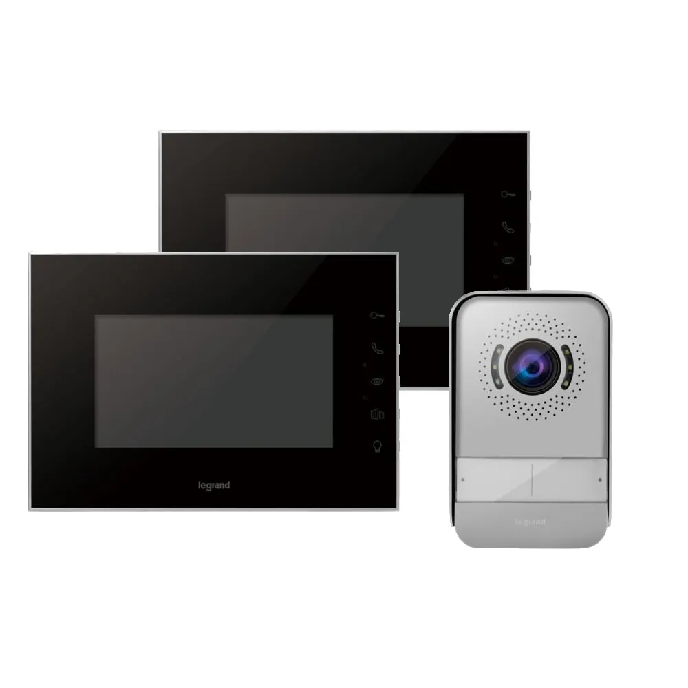 VIDEODOMOFON KOLOROWY LCD 7" LUSTRZANY ZESTAW