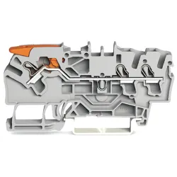 3-PRZEWODOWA ZŁĄCZKA PRZELOTOWA Z DŹWIGNIĄ I PUSH-IN CAGE CLAMP® 2,5 MM2, SZARA