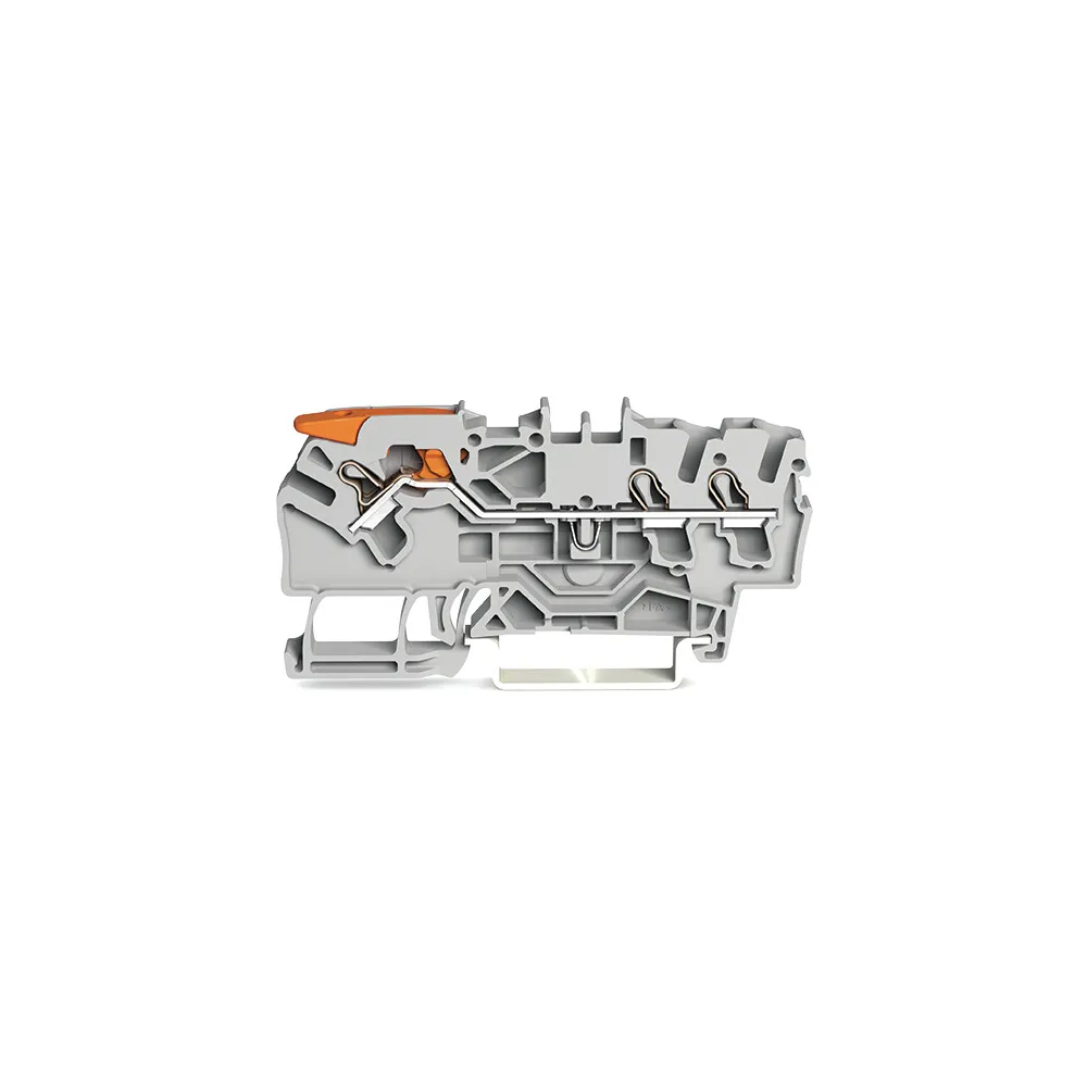 3-PRZEWODOWA ZŁĄCZKA PRZELOTOWA Z DŹWIGNIĄ I PUSH-IN CAGE CLAMP® 2,5 MM2, SZARA