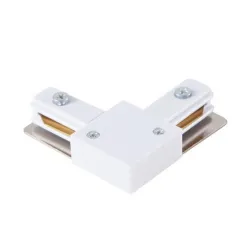 TRACK 1LINE L CONNECTOR WH COMPONENT METAL / PC