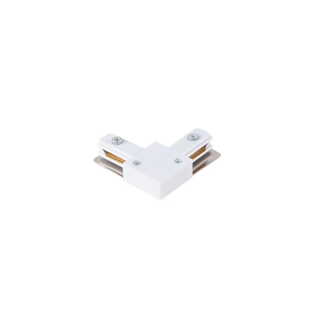 TRACK 1LINE L CONNECTOR WH COMPONENT METAL / PC