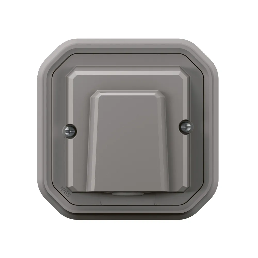 PLEXO NEW - WYJŚCIE KABLOWE Z ZACISKIEM KOMPLET PODTYNKOWY 20A-230V~ SZARE