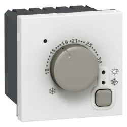 M45 BIAŁY TERMOSTAT 2M ELEKTRONICZNY POKOJOWY 5-30ST C 2/8A 1Z 12-48V AC/12-24V DC HVAC