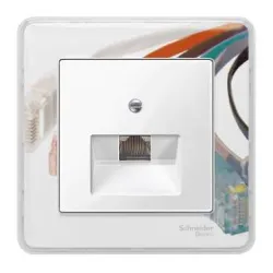 Schneider Electric Merten, System M, płytka centralna mechanizmu gniazda RJ45, pojedyncza, biały polarny, MTN296219