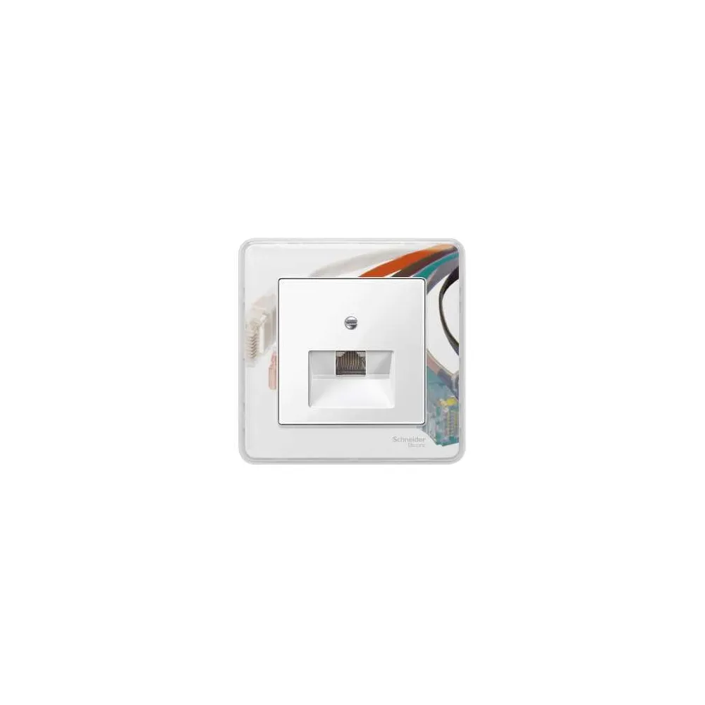 Schneider Electric Merten, System M, płytka centralna mechanizmu gniazda RJ45, pojedyncza, biały polarny, MTN296219