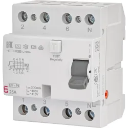 EFI6-P4 63A/ 30MA/A WYŁĄCZNIK RÓŻNICOWY 63A 4P 4M 30MA/A 6KA