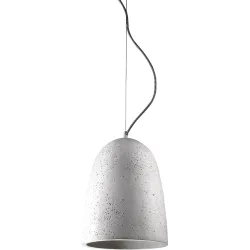 GYPSUM SZARY OPRAWA WISZĄCA 1X E27/ 25W IP20 BETON/ STAL LAKIEROWANA