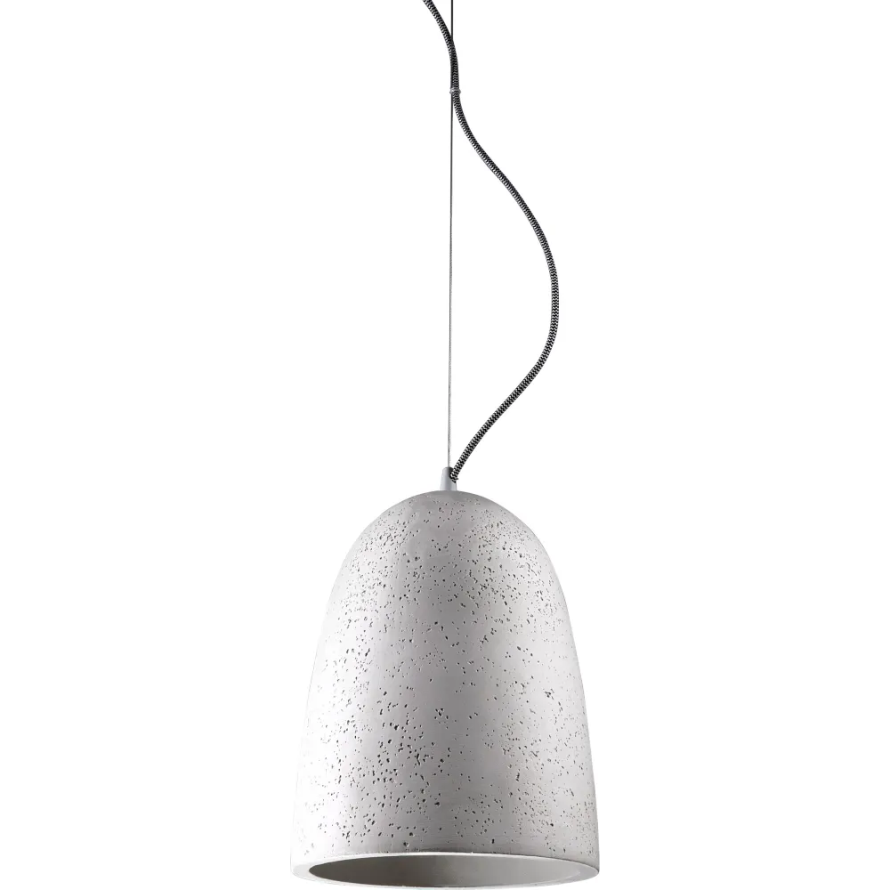 GYPSUM SZARY OPRAWA WISZĄCA 1X E27/ 25W IP20 BETON/ STAL LAKIEROWANA