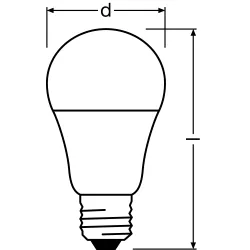 LED VALUE CLASSIC A ŻARÓWKA LED BULB 11.5/75W E27 230V MATOWA 865 CW 6500K 1055LM 240ST A60