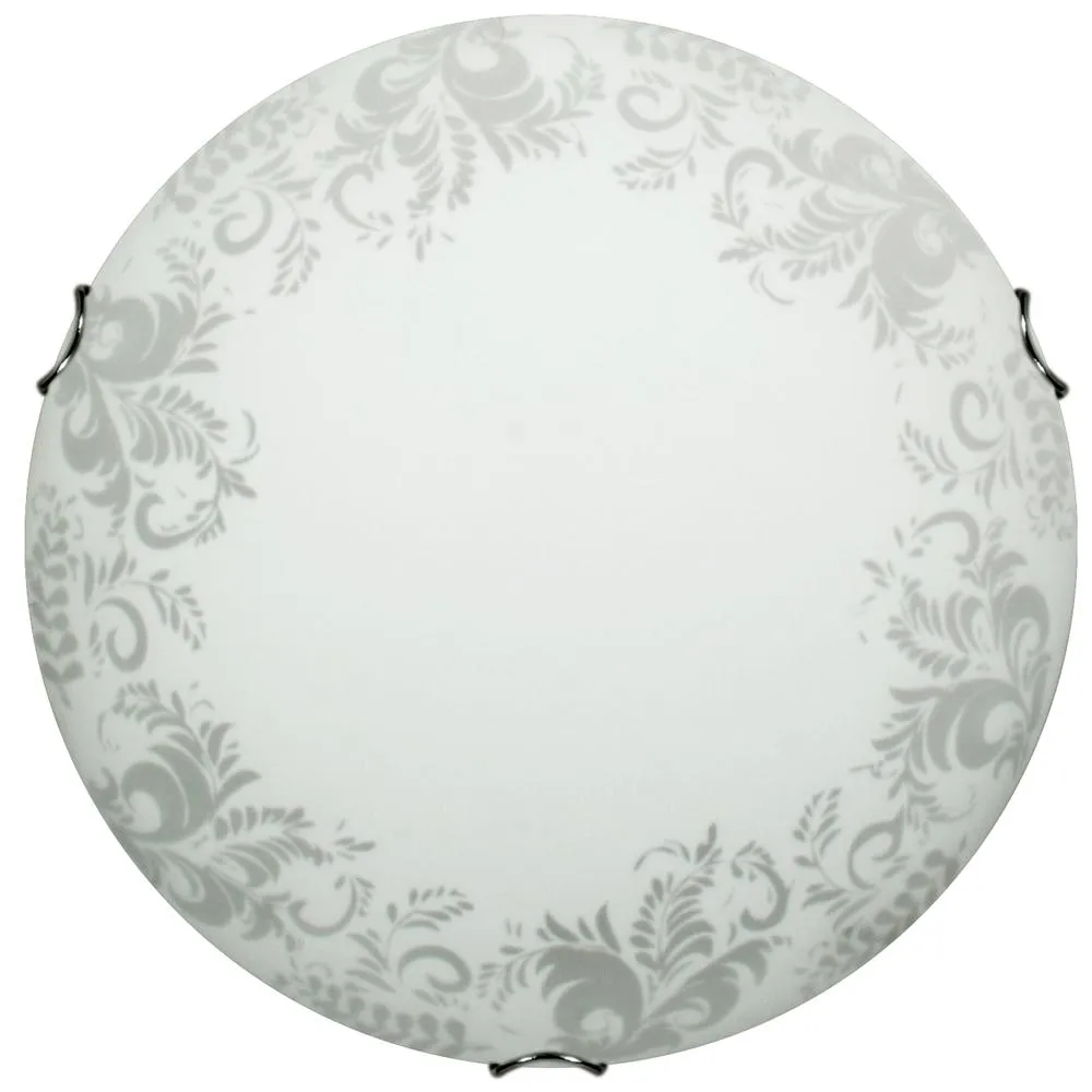 MEA BIAŁY OPRAWA SUFITOWA PLAFON 1X E27/ 60W 30X30 IP20 METAL/ SZKŁO