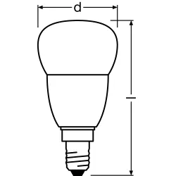 LED VALUE ŻARÓWKA LED KULKA 5.5/60W E14 230V MATOWA 827 WW 2700K 470LM 200ST P45