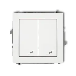 DECO MODUŁ BIAŁY MAT ŁĄCZNIK UNIWERSLANY "SCHODY" 2X ZACISKI ŚRUBOWE 10AX 250V