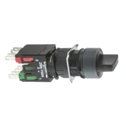 Schneider Electric Harmony XB6 Kompletny przełącznik, 2 pozycje, Stabilny, Czarny, Krótka rączka, 1 NO + 1 NC, 16 mm, XB6AD225B