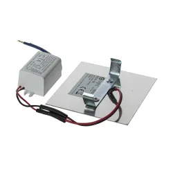 DECO BIAŁY/ SREBRNY OPRAWA SCHODOWA PT LED 0.6W CW 6500K 15LM 230V IP20 TWORZYWO/ ALUMINIUM
