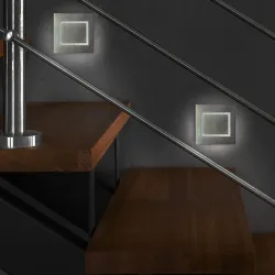 DECO BIAŁY/ SREBRNY OPRAWA SCHODOWA PT LED 0.6W CW 6500K 15LM 230V IP20 TWORZYWO/ ALUMINIUM