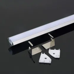 VT-8114 PROFIL LED NT NAROŻNY ALUMINIUM SREBRNY ANODOWANY 2000MM KLOSZ MLECZNY