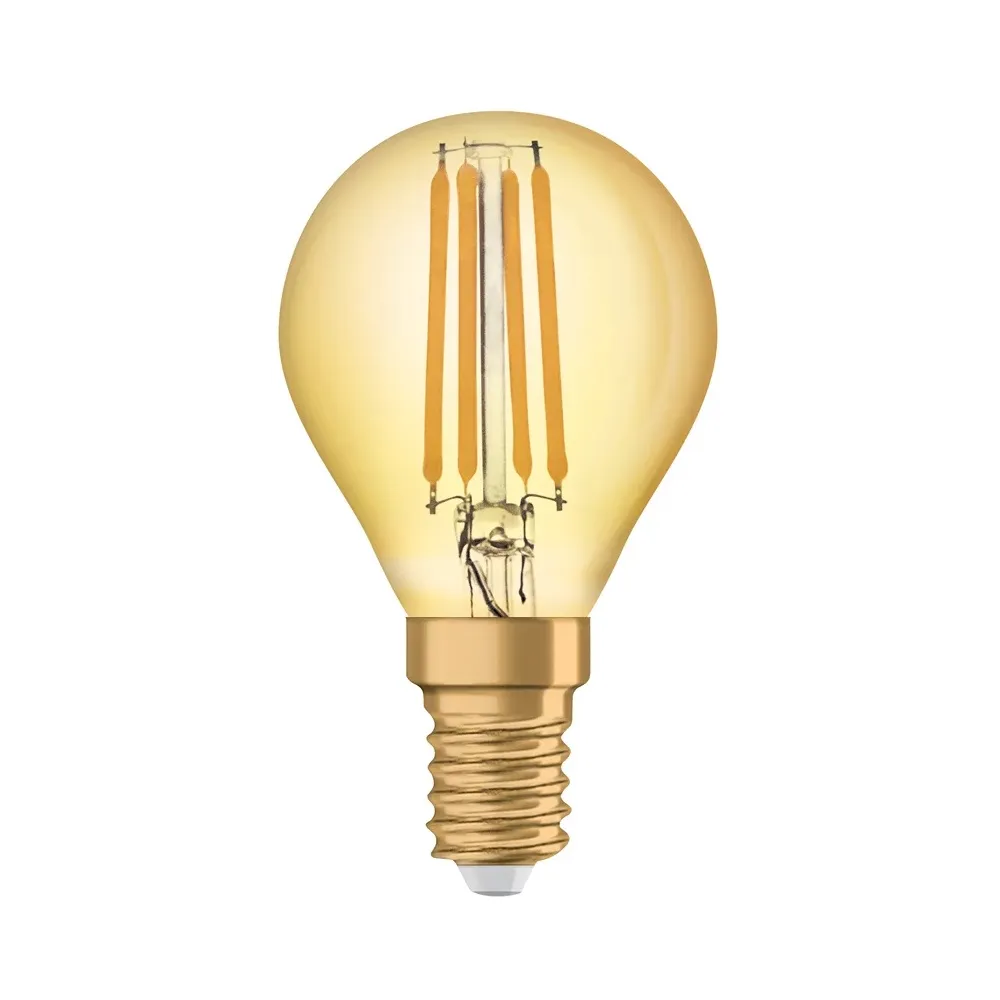 VINTAGE 1906 ŻARÓWKA LED KULKA FILAMENT GOLD 4/35W E14 230V SZKLANA 825 WW 2400K 410LM 300ST CL P