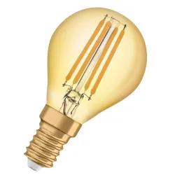 VINTAGE 1906 ŻARÓWKA LED KULKA FILAMENT GOLD 4/35W E14 230V SZKLANA 825 WW 2400K 410LM 300ST CL P