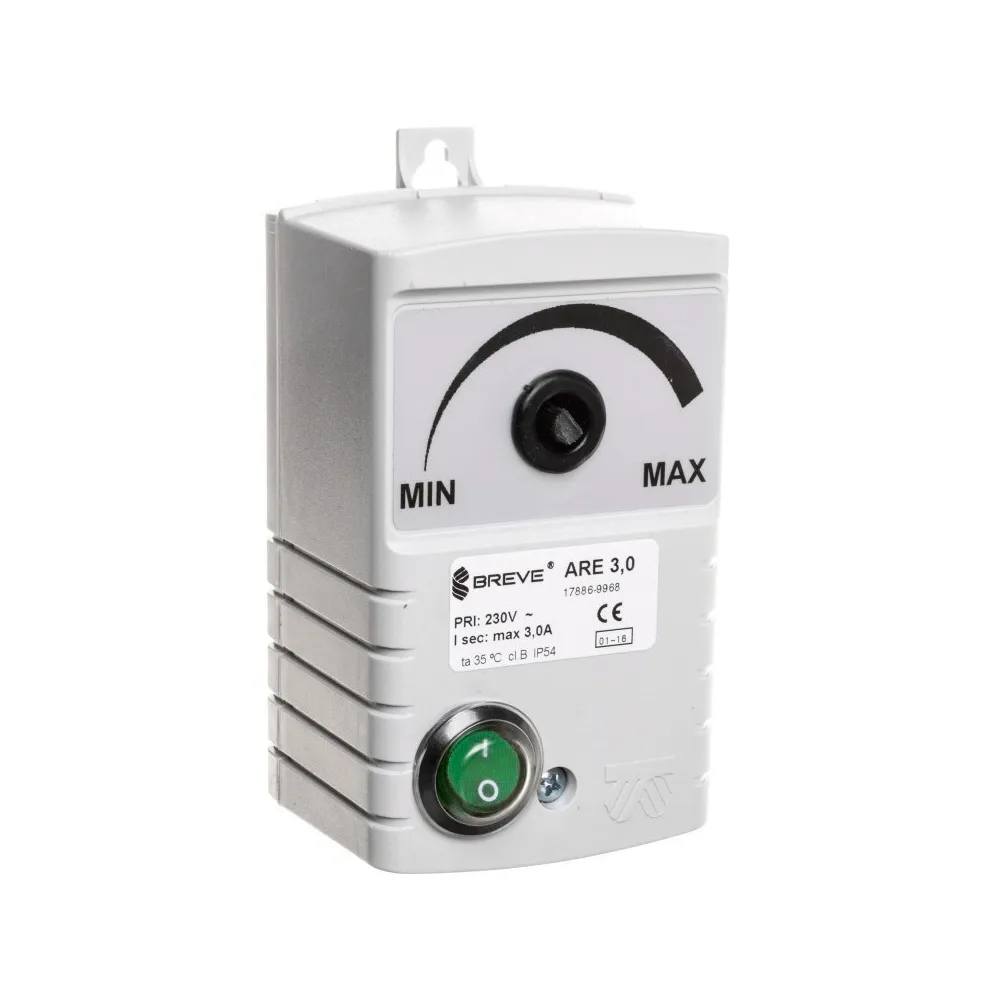 ARE 3.0 REGULATOR OBROTÓW WENTYLATORA ELEKTRONICZNY REGULACJA PŁYNNA 1F 690VA 3.0A 230V AC IP54