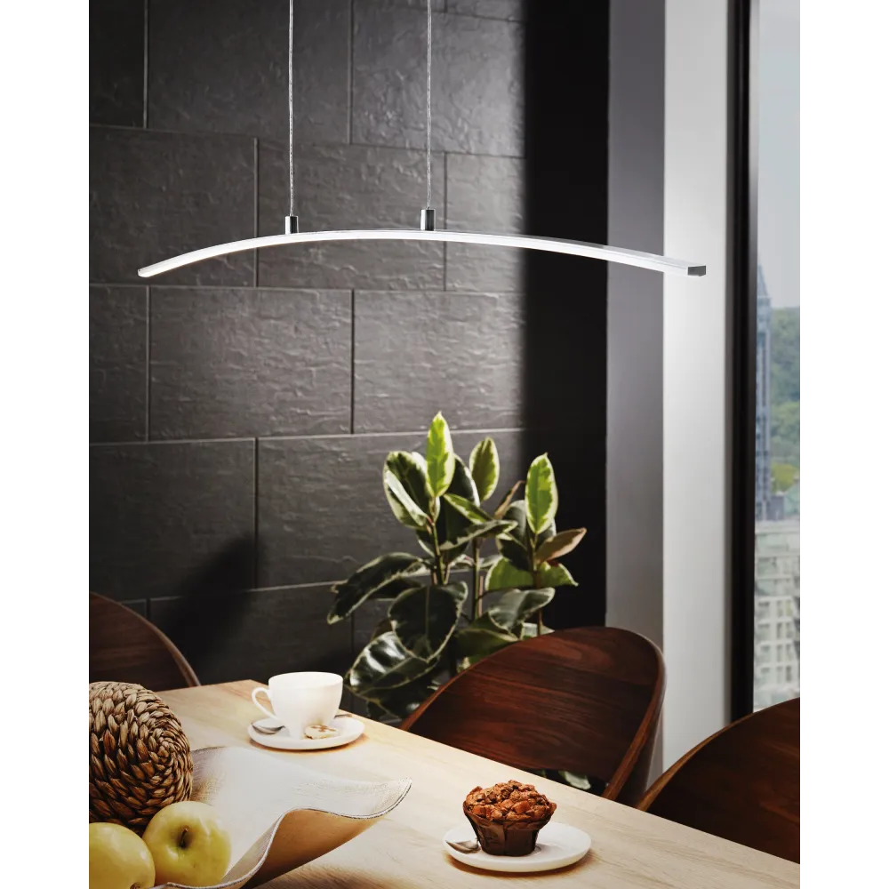 LASANA CHROM/ BIAŁY OPRAWA WISZĄCA LED 15W WW 3000K 1800LM IP20 ALUMINIUM/ STAL/ TWORZYWO