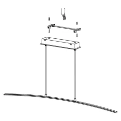 LASANA CHROM/ BIAŁY OPRAWA WISZĄCA LED 15W WW 3000K 1800LM IP20 ALUMINIUM/ STAL/ TWORZYWO
