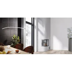LASANA CHROM/ BIAŁY OPRAWA WISZĄCA LED 15W WW 3000K 1800LM IP20 ALUMINIUM/ STAL/ TWORZYWO