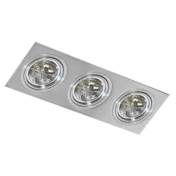 SIRO ALUMINIUM OPRAWA SUFITOWA PT 3X GU10 AR111/ 50W IP20 ALUMINIUM