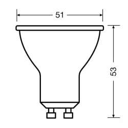 LED VALUE ŻARÓWKA LED SPOT 6.9W GU10 PRZEZROCZYSTA 840 NW 4000K 575LM PAR16 80 NON-DIM 120ST