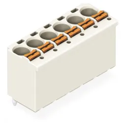 1-PRZEWODOWE GNIAZDO THT, PROSTE PRZYCISK PUSH-IN CAGE CLAMP®, JASNOSZARY