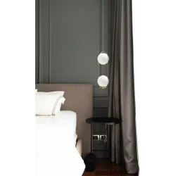 COCO ZŁOTY/ BIAŁY MAT OPRAWA WISZĄCA 2X G9/ 6W IP20 ALUMINIUM SZKŁO