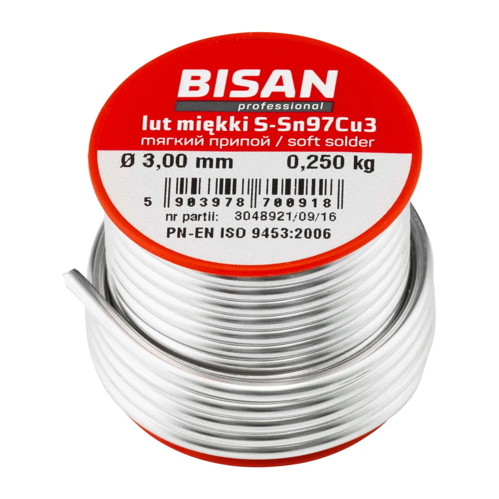 LUT MIĘKKI S-SN97Cu3 B/T O3.0 250G (SZPULA)