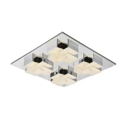 CLARISE CHROM/ SREBRNY OPRAWA SUFITOWA PLAFON LED 56W WW 3000K 4100LM IP20 STAL